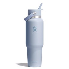 Hydro Flask 여행용 물병 - 단열 스테인리스 스틸 넓은 빨대 뚜껑 흘림 방지 누출 방지 1.2L40온스 토널 블랙 180635, 1.2L(40온스), 서핑