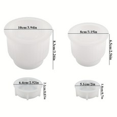 석고 컵 향기로운 양초 실리콘 금형 DIY 라운드 꽃병 저장 항아리 시멘트 도자기 콘크리트 만들기 공예 용, 02 N