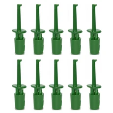 10개 미니 소형 호환 단일 훅 클립 프로브 (전자 IC 그래버용) 소형 원형 악어, 03 Green 10PCS