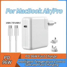 MacBook AirPro 시리즈용 PD 96W 고속 충전기 안전하고 편리한 전원 어댑터, 01 96W-AU