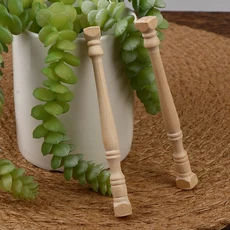 4개/세트 1:12 인형의 집 미니어처 나무로 만든 로마 기둥 모델 가구 장난감, 01 4Pcs