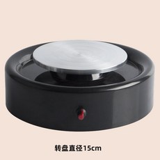 소형 전동 물레 도자기 충전식 도예 돌림판 교육용 취미, 미니 원형 블랙 충전 모델(기계만), 1개