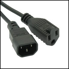 買酷小舖 美式插座轉品字公座 C14轉5-15R 電腦延長線 IEC C-14電源插頭 轉 NEMA 5-15R插座, 1個