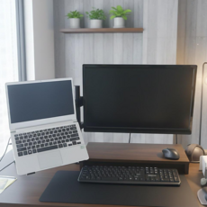 싱글 듀얼 인체공학 14인치 28인치 고중량 모니터암 모니터 거치대 노트북 각도조절 베사홀, 1개, 블랙