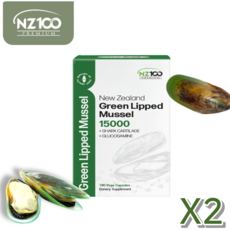 NZ100 초록입홍합 콘드로이친 15000 뉴질랜드 직구, 2개, 180정