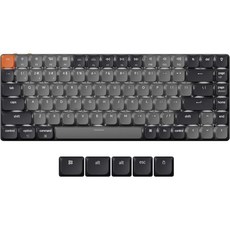 Keychron K2 최대 75% 레이아웃 QMK 무선 맞춤형 기계식 키보드 컴팩트 84 키 블루투스/2.4GHz/화이트 백라이트가 장착된 유선 Mac/Windows/Lin, Banana Switch, Banana Switch