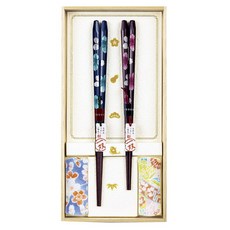 Issou 梧桐木盒夫妻筷+筷架, 1個, 2 根筷子 + 2 個筷架, 櫻花之間