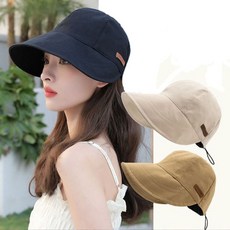 여성 스트링조절 와이드 버킷햇 넓은 챙 자외선차단 zin+4360sU