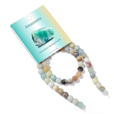 Risyfjew 50피스 8mm 천연 용암 바위 비즈 원석 비즈 구슬 주얼리 제작용 차크라 크리스탈 스톤 팔찌 목걸이 귀걸이 제작 용품 (50개/가닥) 261446, 50PCS, 아마조나이트