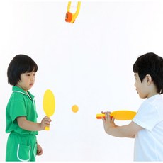 탁구 실내놀이 장난감 문틀 고정 걸이식 유아 어린이 탁구놀이 세트, 탁구사자(오렌지), 1개