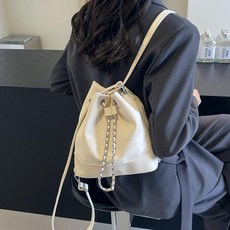 투니스 여성 드로우스트링 심플 백팩 겸용 숄더백