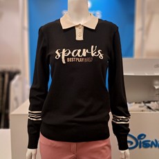 디즈니골프 여성 골프 니트 가디건 활동성 스트레치 라운드룩 봄 카라 블랙 SP1LKT002BKEICDH5510065