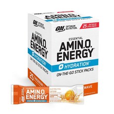 최적의 필수 아미노 에너지 플러스 전해질 스틱 팩 파우더 딸기 버스트 7 카운트, Tangerine Wave, 2.34 Ounce (Pack of 1), 1, 9.5g