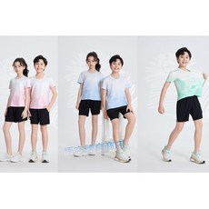 原創兒童羽球服套裝 吸濕排汗運動短袖 學生比賽隊服 羽球訓練服