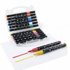 룰루레빗 루미클리어 반짝이 글리터 마커펜, 1팩, 12색