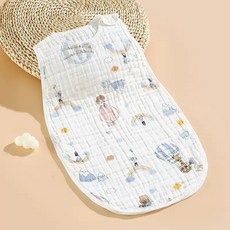六層紗防踢被 透氣吸汗四層泡泡紗睡袋 背心式嬰兒睡袋 寶寶睡袋 背心式防踢被