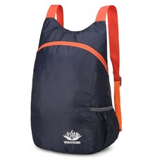 麗佳新款戶外騎行包，超輕防潑水可折疊登山雙肩包，牛津布材質，多功能戶外背包, 深藍色