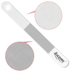 손톱 파일 최신 기술 가는 입자와 굵은 입자 2단식 손톱 파일 네일 파일 네일 케어 유리제 물세척 가능 반짝반짝 손톱 광택 Aicomy (라운드형)