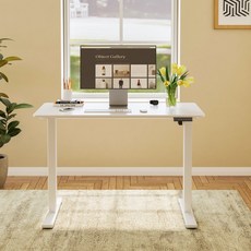 FlexiSpot 전동 모션데스크 EF1 컴퓨터책상 높이조절책상 A/S 5년 높이690-1100mm 학생책상 낮은 높이 사무실책상 게이밍책상, 화이트