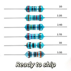 50pcs 금속 필름 저항기 2 옴 저항기 차량 에어백 수리 자동차 에어백 저항기 옴 저항 교체 용 세트, 04 3.3 ohm