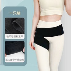 康樂家 護髖帶 增壓固定保護帶 髖關節術後加壓保暖大腿繃帶 S/M/L 黑色, 1個, 黑色【單只裝】,S碼（適合腰圍58-80cm）