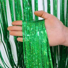 파리스 데코 수술 파티커튼, 4개, 홀로그램그린