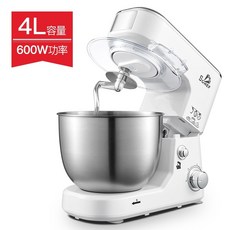 빵반죽기 스탠드믹서 가정용 반죽기 밀가루 제빵, SC209 4L AC 600W 화이트, 4L 용량 흰색