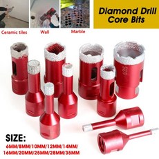 6mm-68mm M14 다이아몬드 드릴 비트 세라믹 타일 대리석 화강암 석재 앵글 그라인더용 건식 진공 브레이징 드릴링 구멍 톱 커터, 28mm, 라운드, 은, 1개