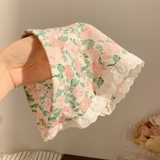 田園風碎花蕾絲髮箍頭巾一體女款包頭三角巾夏季髮卡頭飾外出百搭