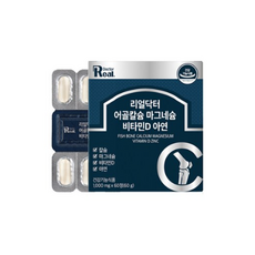 리얼닥터 어골칼슘 마그네슘 비타민D 아연 영양제 60g, 60정, 7개
