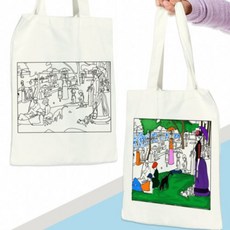 명화의 재구성 에코백 섬의 일요일 오후, 단품, 1개