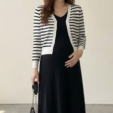 [당일출고] 수엠W 배색 단가라 슬림핏 브이넥 크롭 가디건 P17 라인크롭Y