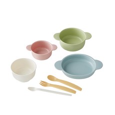 寶寶餐具組，兒童餐具，副食品餐具，學習餐具，多色可選，安全材質, Multicolor, 1套