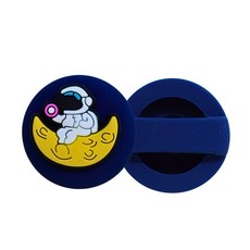 koee 兒童矽膠防水腕帶手環 Airtag定位器保護套 卡通鈕扣/別針款, 鈕扣-深藍領航員, 1個