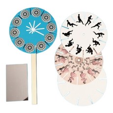 원리실험 움직이는 그림회전판 과학키트 빛의합성 엄마표 초등diy만들기, 2개