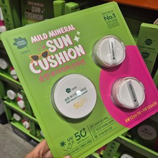 New 25년12월 제조/ 최신상 그린핑거 키즈 순한 무기자차 선쿠션 (본품 1개+ 리필 2개입), 1세트, 36g