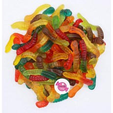 Smarty Stop 웜 젤리 캔디 (다양한 과일 벌레 2.3kg(5파운드) (1팩), Assorted Fruit Worm, 1