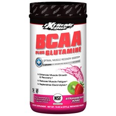 EXTREME EDGE 谷氨酰胺草莓奇異果無麩質素食粉, 1個, 375克