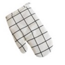 주방 모던스타일 오븐 장갑, 1개, 화이트체크무늬