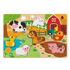 원목퍼즐 두돌아기 원목교구 입체퍼즐, 본품, 1개