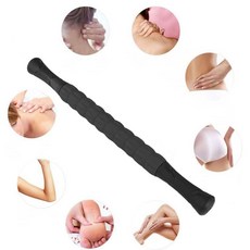 요가 스트레칭 봉 마사지 롤러 어깨 목 근육이완 홈트 필라테스 재활 운동, 1개, - 블랙