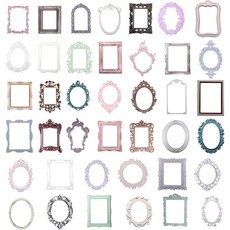 오루올라 40pcs 정크 저널 스티커 스크랩북 액자 장식 빈티지 창틀 컷아웃 DIY 스크랩북용 사진 용지 공예 앨범