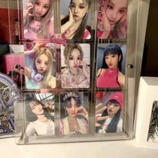 아크릴 자석 사진 프레임 냉장고 미니 사진 프레임 자석 폴라로이드 필름 용 양면 지갑 크기 냉장고 프레임