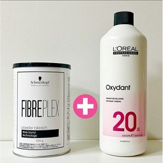 슈바츠코프 파이버플렉스 탈색약450g+로레알 6%산화제1000ml, 1개, 1.45L