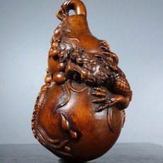 老黃楊木 龍葫蘆 約7釐米, 如圖所示, 1個