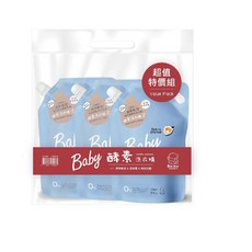 ku.ku Duckbill Baby 酵素洗衣精 超值家庭號 溫和低敏 深層潔淨, 3個, 1.1L