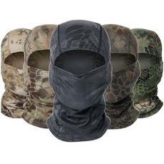 전술 위장 발라클라바 복면 마스크 야외스포츠 서바이벌 밀리터리 용품 캠핑 낚시 라이딩 자전거 스키 전술훈련 달리기 아웃도어, 위장무늬블랙