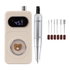 新款充電式美甲打磨機, 1個, 象牙白 - USB插口