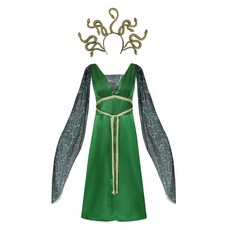 WULA 蛇髮女妖梅杜莎服裝 萬聖節希臘神話角色扮演服飾