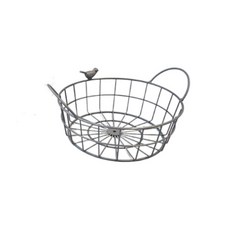 미즈누아 원형 손잡이 바스켓 브라운 스텐바스켓 수납정리함 수납바구니 단체간식바스켓